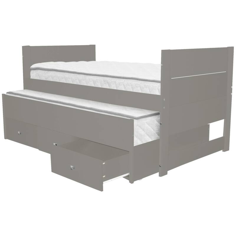 Taylor & Olive Begonia Twin Bed with Twin Trundle & 3 Built in Drawers