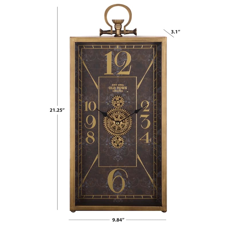 SEI Furniture Maximilian Vertical Wall Clock - 10"W x 3"D x 21"H