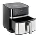 preview thumbnail 2 of 6, MegaChef 8.5 Quart Bundle Electric Air Fryer in Black and Stainless Steel with 125 Piece Paper Liners