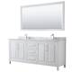 Option White / White Carrara Marble Top / Polished Chrome