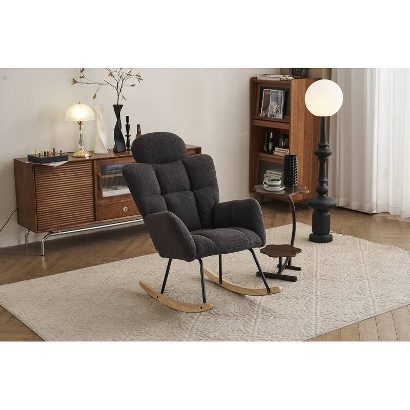 Teddy Fabric Upholstered Accent Armchair Chair Rocking Chair