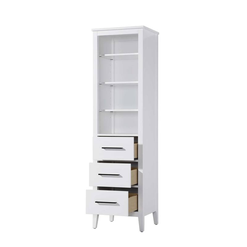 Laura 16-28 Inch Open Shelving Bath Storage Cabinet