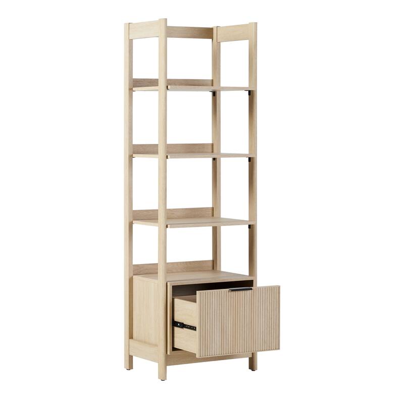 Middlebrook Designs 22" Narrow Bookshelf with Drawer