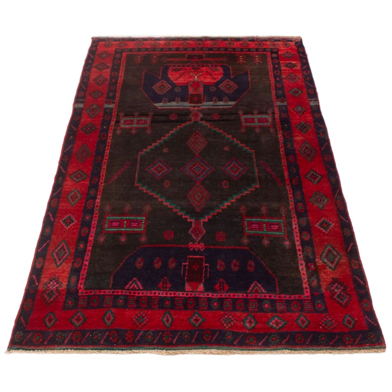 ECARPETGALLERY Hand-knotted Konya Anatolian Black Wool Rug - 4'4 x 7'10