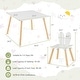 preview thumbnail 5 of 27, 3 Pieces Kids Table and Chairs Set for Arts Crafts Snack Time - 24.5" x 24.5" x 17"