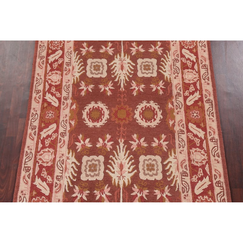 Nepalese Vegetable Dye Oriental Area Rug Hand-knotted Wool Carpet - 5'0" x 8'6"