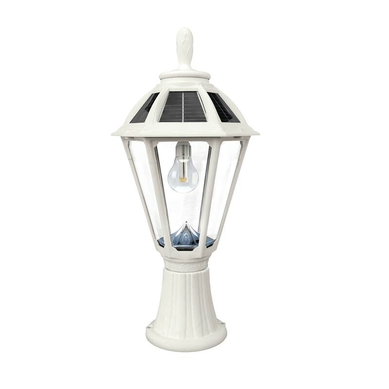 Polaris Bulb Black Solar 3' Fitter Post Light with Pier or Wall Sconce