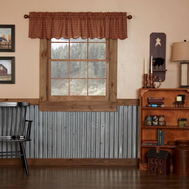 Check Scalloped Valance