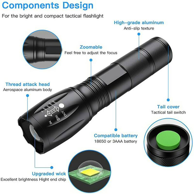 LED Tactical Flashlight S1000 High Lumen