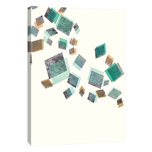 PTM Images 9-105704 PTM Canvas Collection 10" x 8" - "Movement in Aqua 2" Giclee Abstract Art Print on Canvas