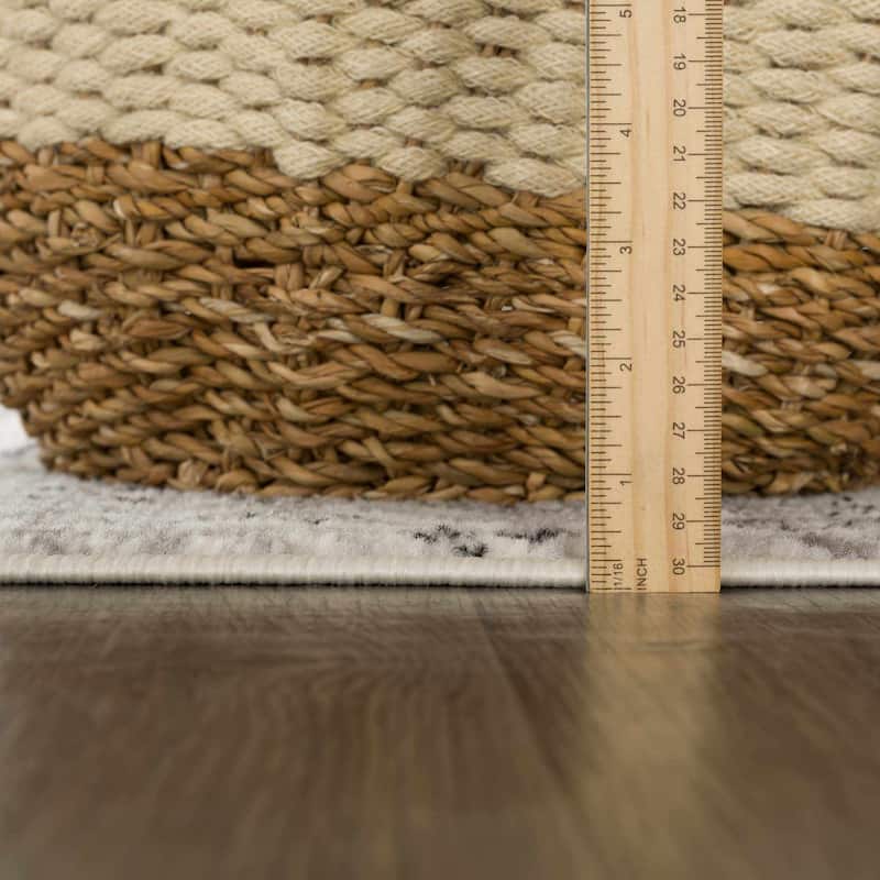 Hauteloom Greig Living Room, Bedroom Area Rug - Black, Charcoal, Light Gray - 8'10" x 12' - 8'10" x 12'