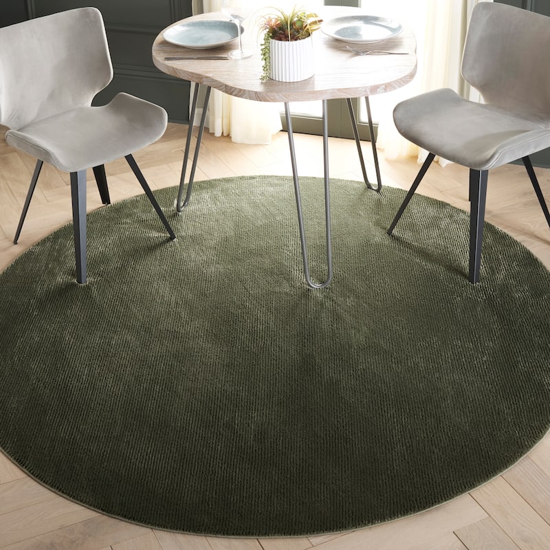 SAFAVIEH Revive Avie Solid Rug - 10' Round - Green