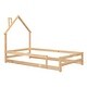 preview thumbnail 7 of 7, Twin Size Montessori Floor Bed with Fences, Wood Twin Kids Bed Frame