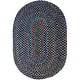 preview thumbnail 3 of 27, Rhody Rug Katie Indoor/ Outdoor Braided Area Rug Navy - 10' x 13' Oval
