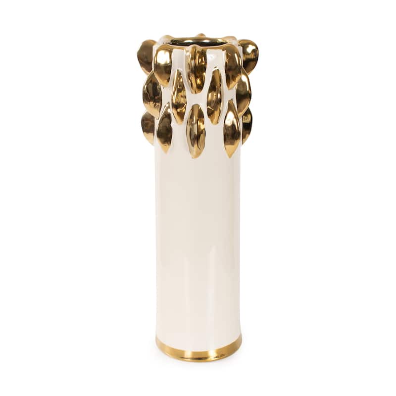 Gilded Vase Large - 18H x 6.1/4W x 6.1/4D