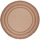 preview thumbnail 123 of 140, SAFAVIEH Courtyard Vickie Indoor/ Outdoor Waterproof Patio Backyard Rug 6'7" Round - Beige/Dark Beige