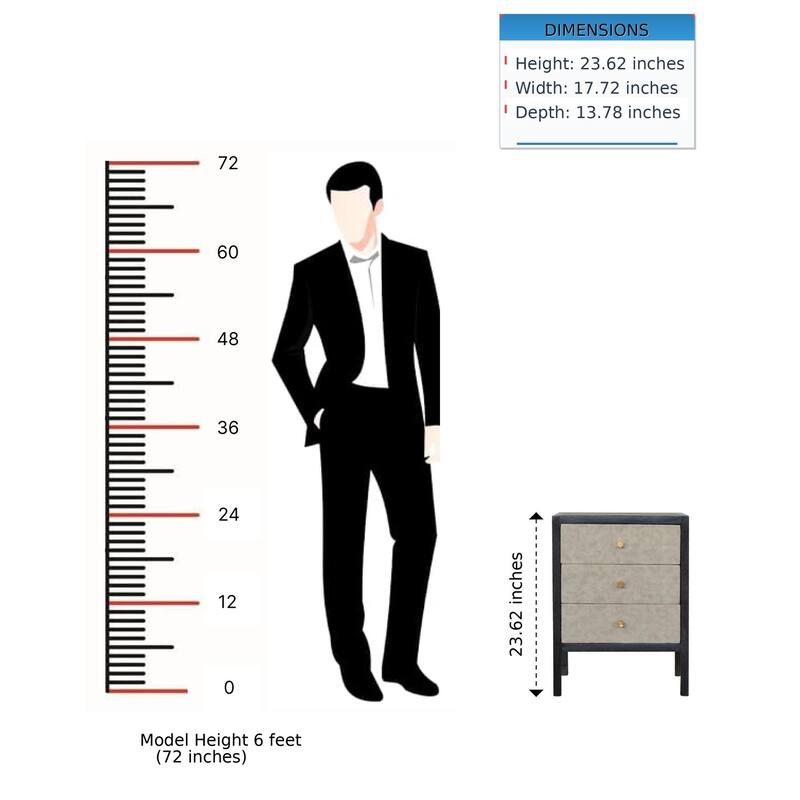 Faux Leather Nightstand