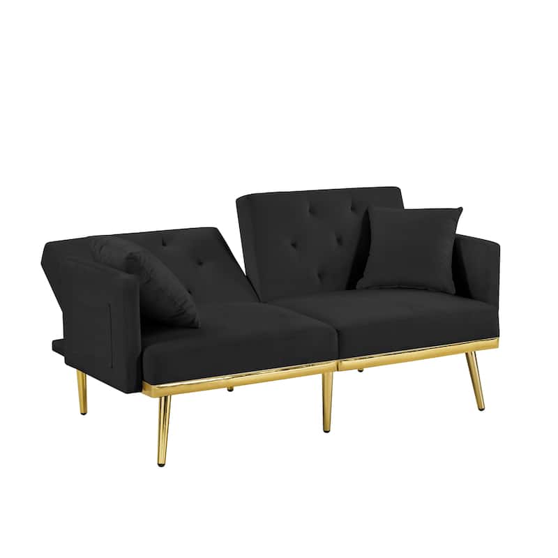 Modern Velvet Sofa Bed for Living Room, Office, Spacious Space