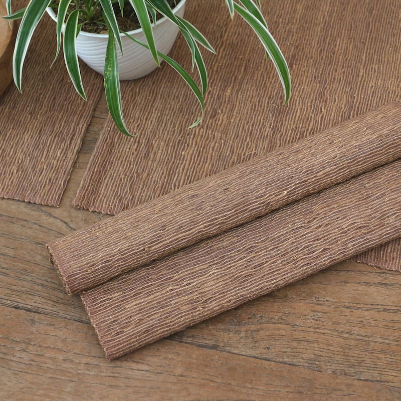 Novica Handmade Dark Espresso Cotton Blend Placemats (Set Of 4)