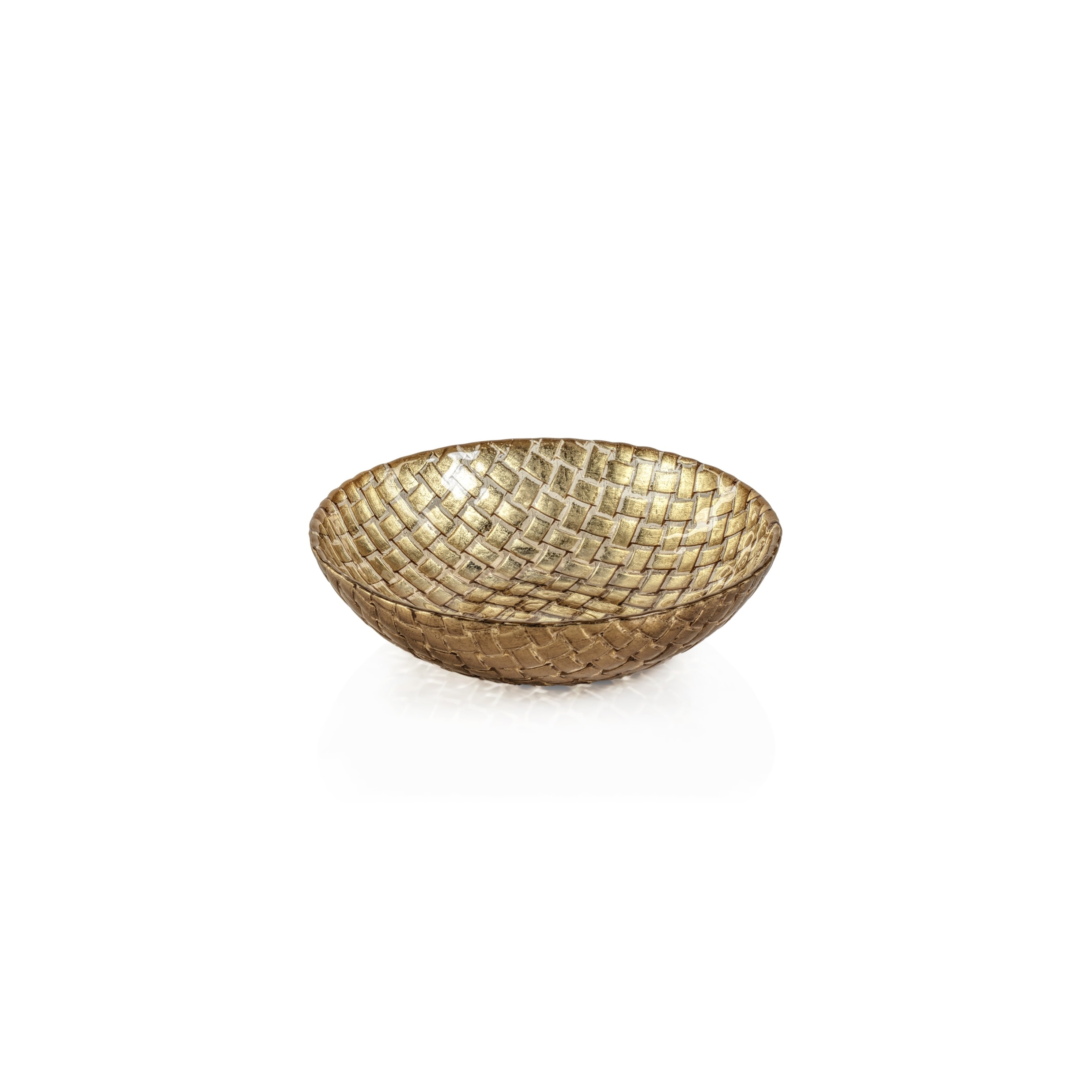 Nova 7" Braided Gold Glass Bowls, Set of 6