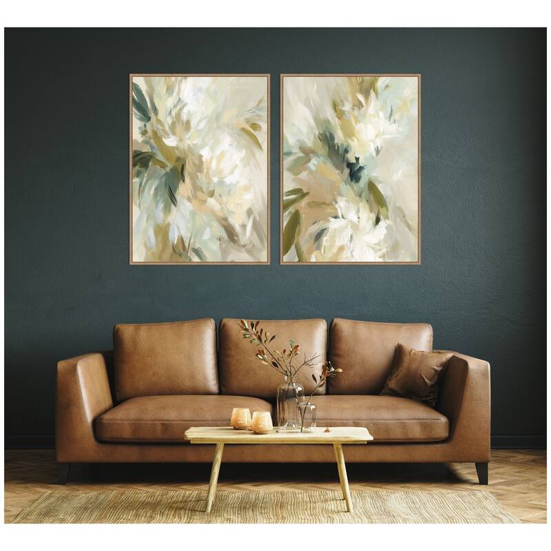 Kate and Laurel Garden No. 1 & No. 2 2 Piece Framed Canvas Wall Art Set by Amy Lighthall