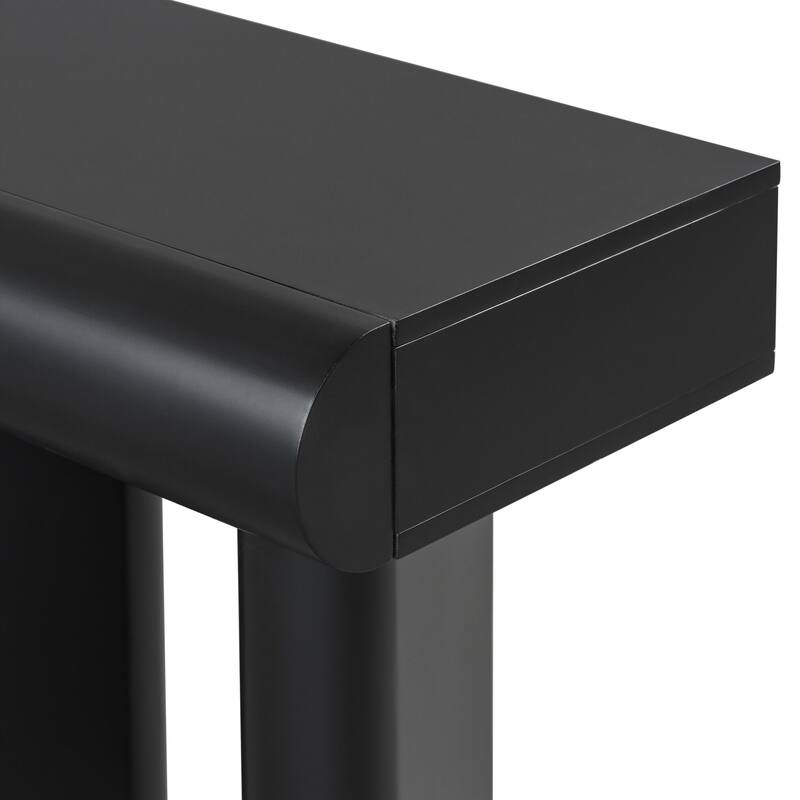 Modern Entryway Table with 2 Curved Drawers,Space-Saving Hallway Table ,Contemporary Narrow Sofa Table for Living Room,Bedroom