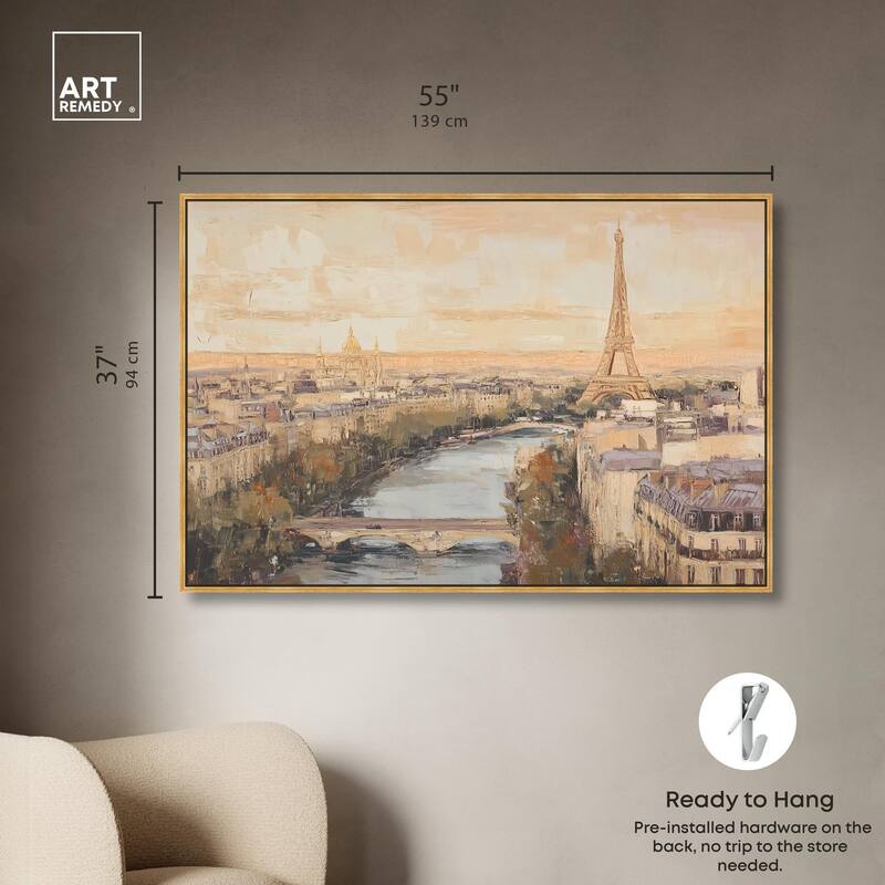 Sunrise Paris Canvas by Art Remedy