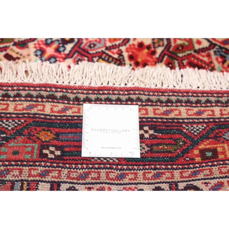 ECARPETGALLERY Hand-knotted Anadol Cream, Red Wool Rug - 3'4 x 5'0
