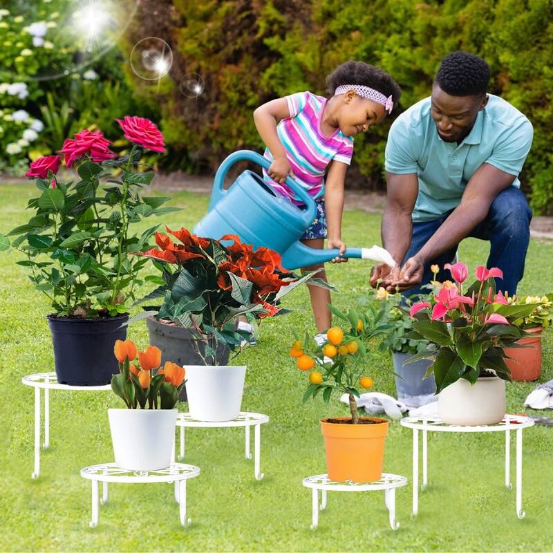 Metal Plant Stand 5 Pack Plant Stands - 11.1 x 11.06 x 7.2 inches