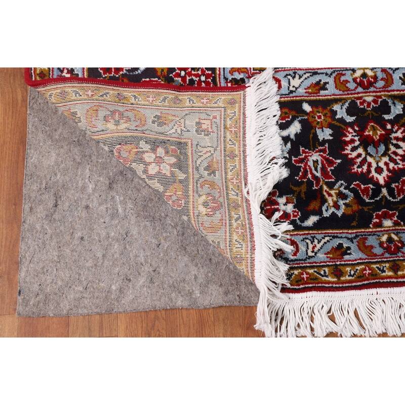 Kashan Turkish Area Rug Machine-Made Oriental Red Carpet - 9'7" x 12'6"