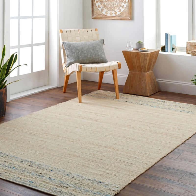 Lindsey Nautical & Coastal Area Rug - 2' x 3' - Beige/Blue