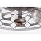 preview thumbnail 6 of 11, Dillon 52 Inch Imitation Wood Finish Clear Glass Ceiling Fan with Remote
