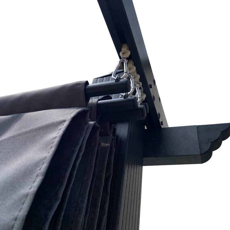 Replacement Polyester Canopy Top Cover for Outdoor Patio Retractable Pergola Sun-Shelter