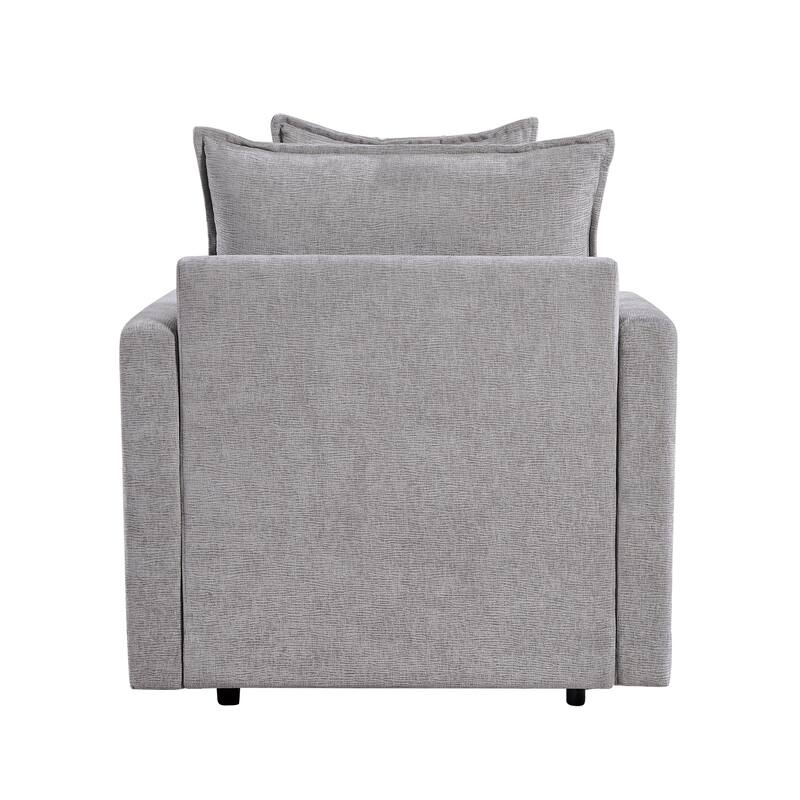 Gray 33.07" Upholstered Arm Chair