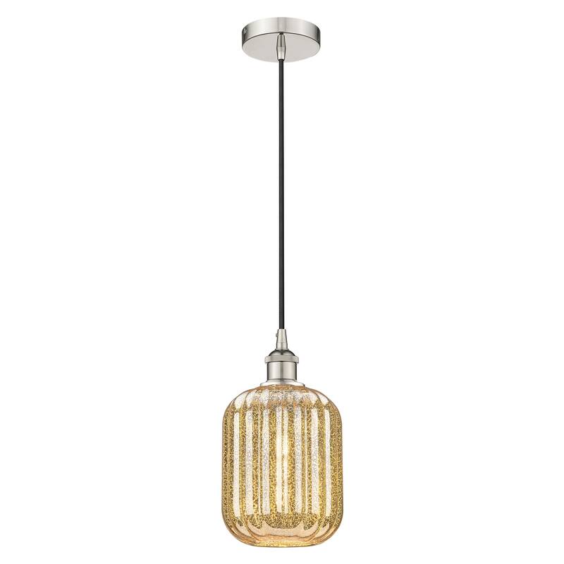 Innovations Lighting Endless Possibilities Edison - Preston - 1 Light 7" Jar Shade Cord Hung Mini Pendant - Mercury/Polished Nickel