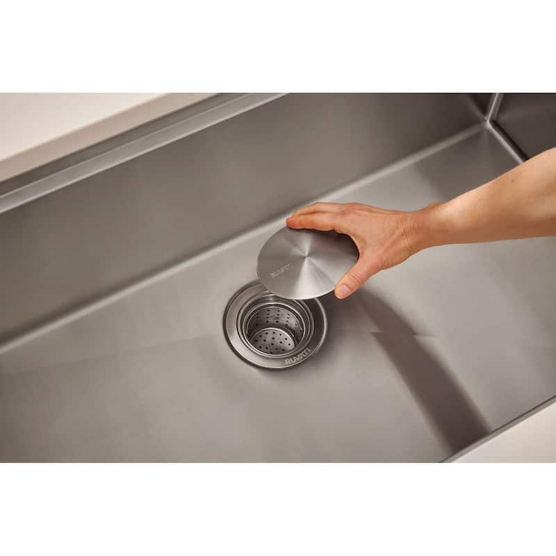 Ruvati 32-inch Workstation Ledge Undermount 16 Gauge Stainless Steel Kitchen Sink Single Bowl - RVH8301 - 30-1/2″ x 16″