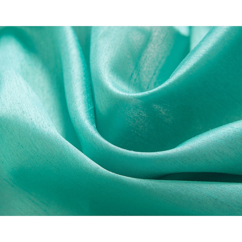 Nancy Faux Silk Grommet Window Curtain Panel - 84 or 95 inch