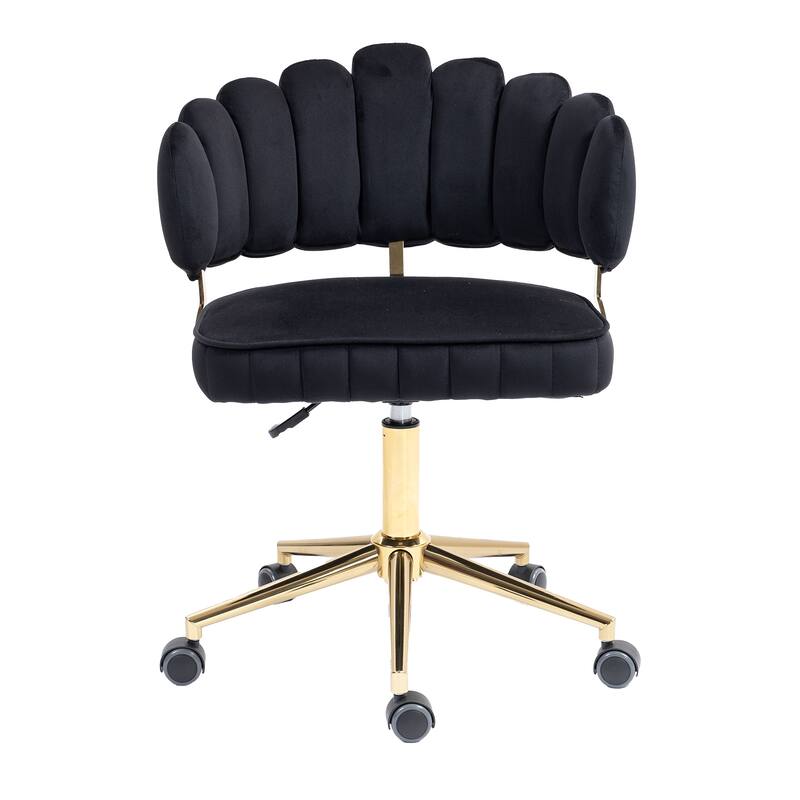 Velvet Home Office Desk Chair Modern Cute Computer Chair with Wheels Swivel Height Adjustable, for Home Office