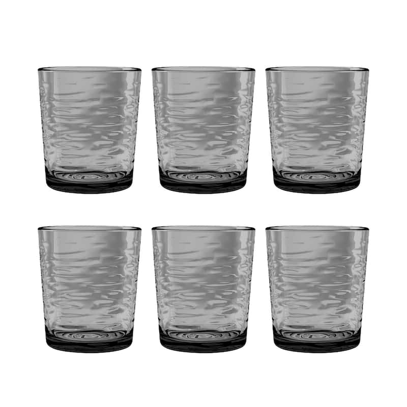 Abode Homewares Foundry Acrylic Drinking Glass - 14.3 oz - Set of 6 - Grey