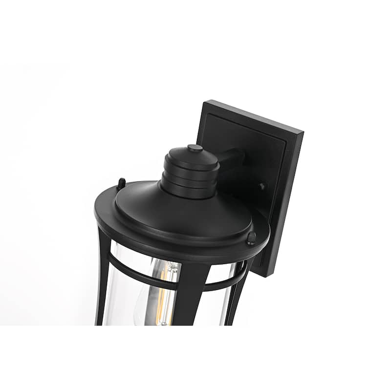 Leander 11 inch Outdoor Wall sconce in Black - 11"