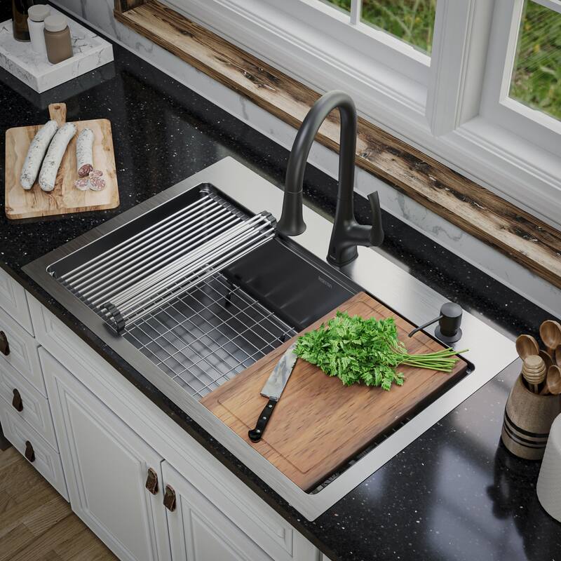 Karran USA WST-26-PK1 Elite Workstation 33" Drop In Single Basin