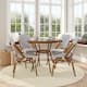 Option White & Navy Rattan/Natural Frame