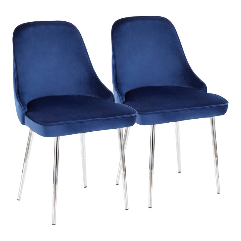 Silver Orchid Naldi Contemporary-Glam Velvet Dining Chair (Set of 2)