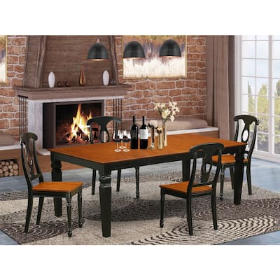 Mid-Century Dining Table Set - 9 Piece Kitchen Table with Chairs - Modern Farmhouse Style