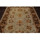 preview thumbnail 5 of 8, Hand Knotted Agra Aqua New Zealand Wool Oriental Area Rug (6x9) - 6' 1'' x 8' 8''