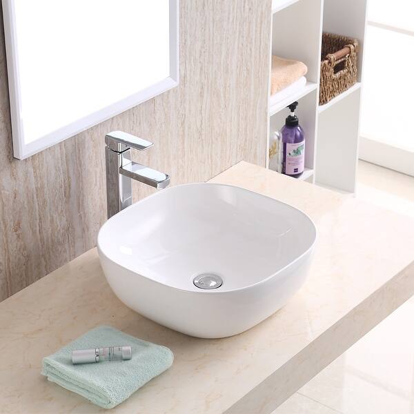 slide 2 of 6, Karran Valera 17" Vitreous China Vessel Bathroom Sink in White