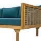 preview thumbnail 25 of 34, Aidan Farmhouse Outdoor 3 Seater Daybed with Fabiric Cushion by Christopher Knight Home
