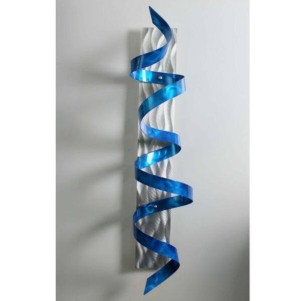 Shop Statements2000 3d Metal Wall Art Accent Sculpture Blue Silver