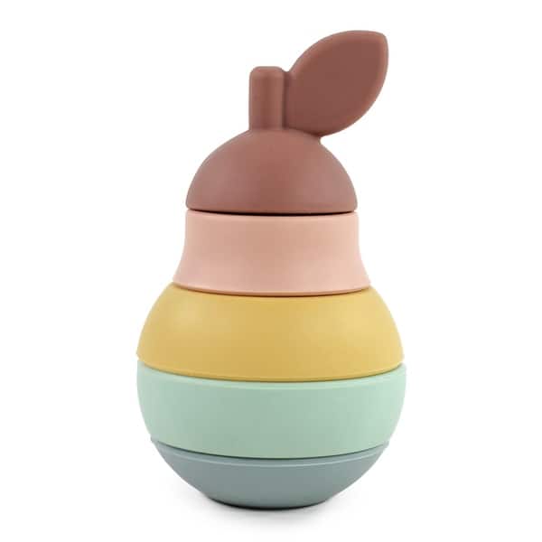 slide 1 of 1, Hudson Baby Silicone Stacking Toy, Pear, One Size - Pear Pear - Toddler