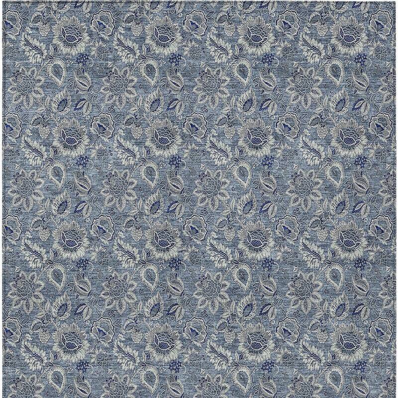 HomeRoots Floral Transitional Rectangle Outdoor Rug